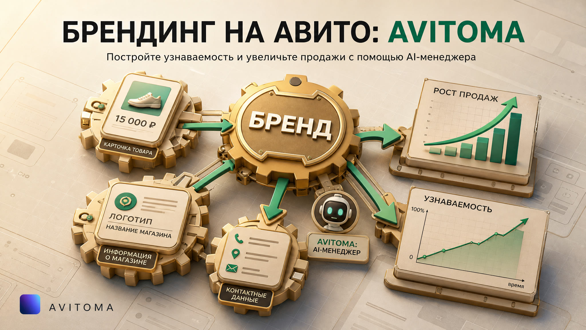 Авито-магазин: брендинг с цифрами в руках