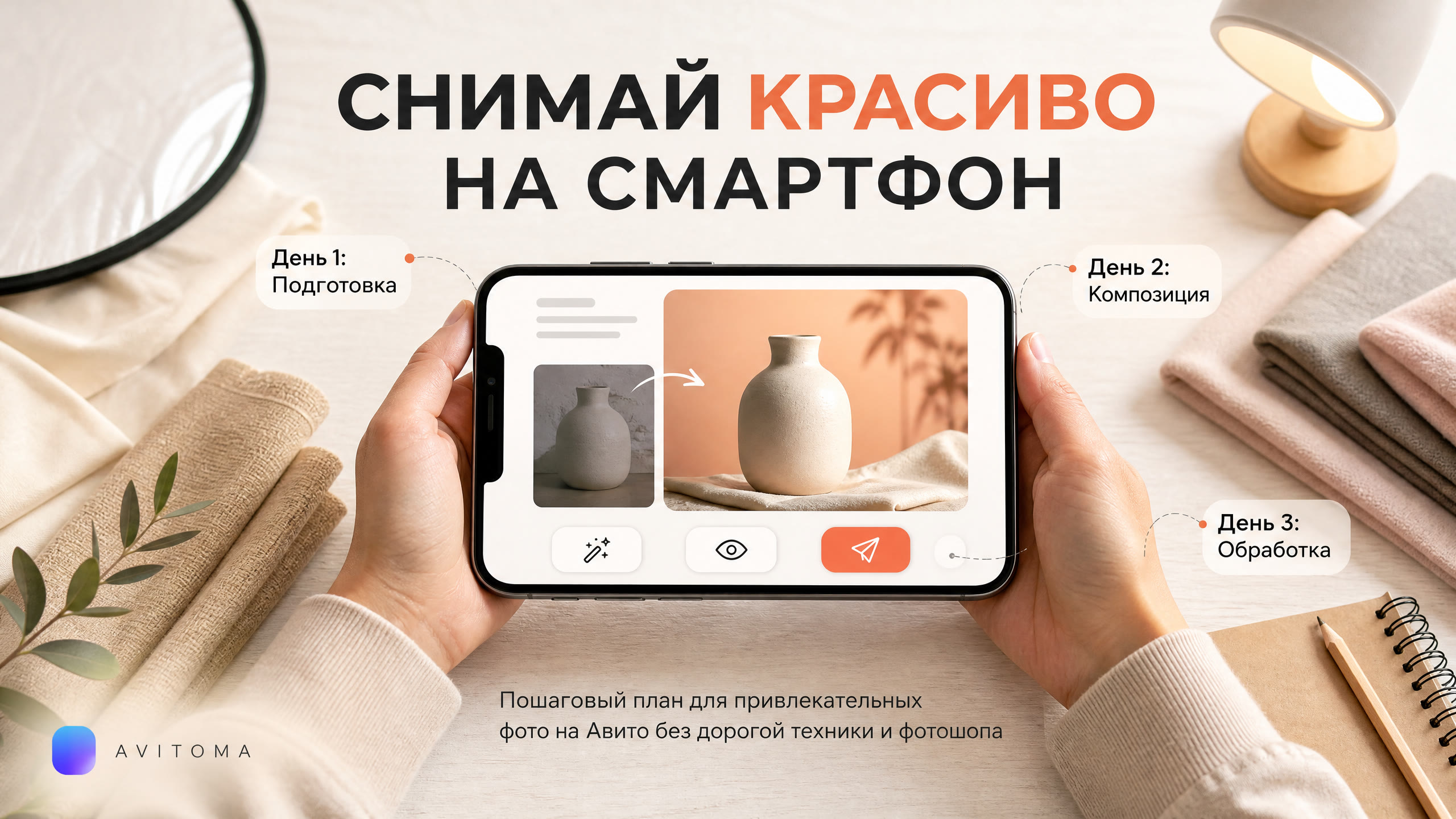 Красивые фото для Авито: простой план без техники