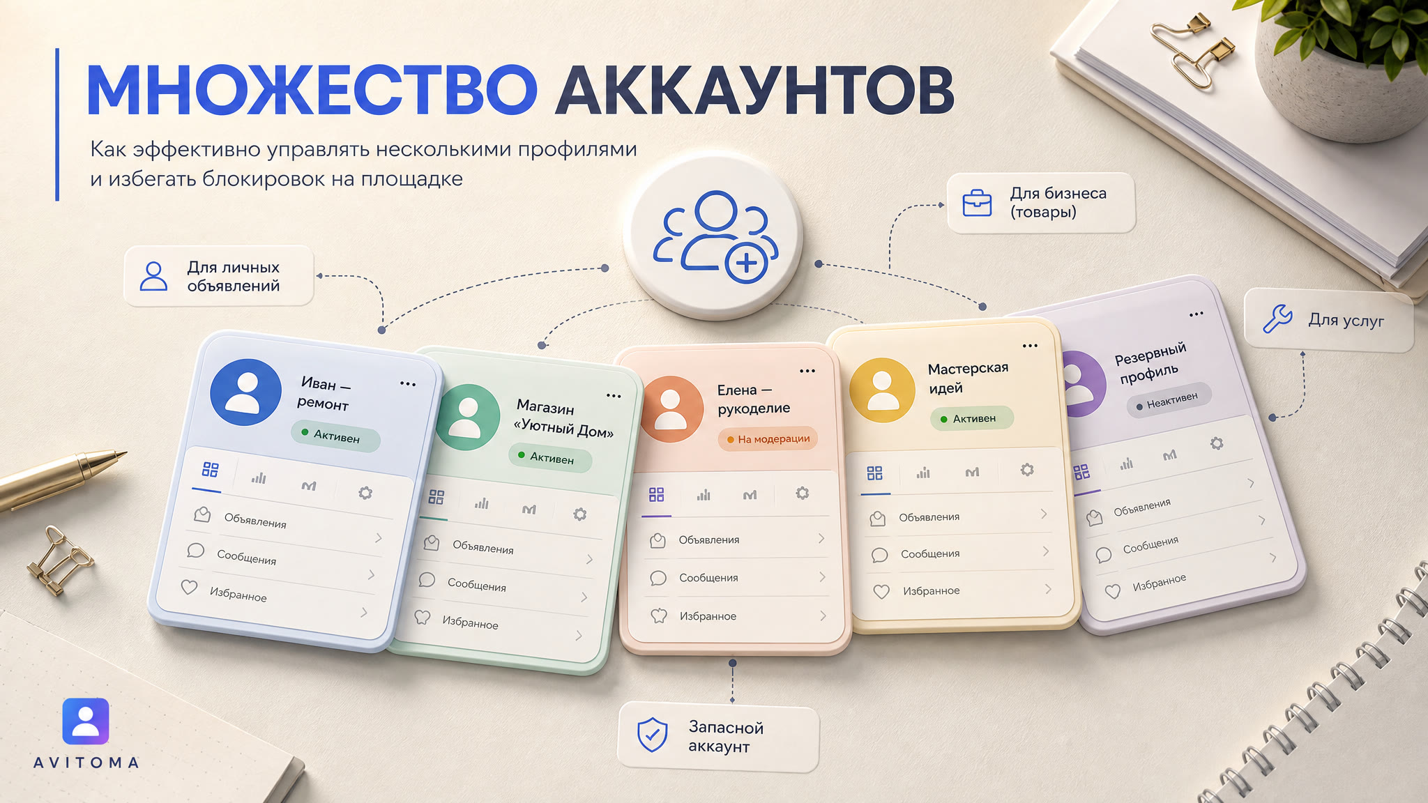 Как законно использовать несколько аккаунтов на Авито в 2026 году