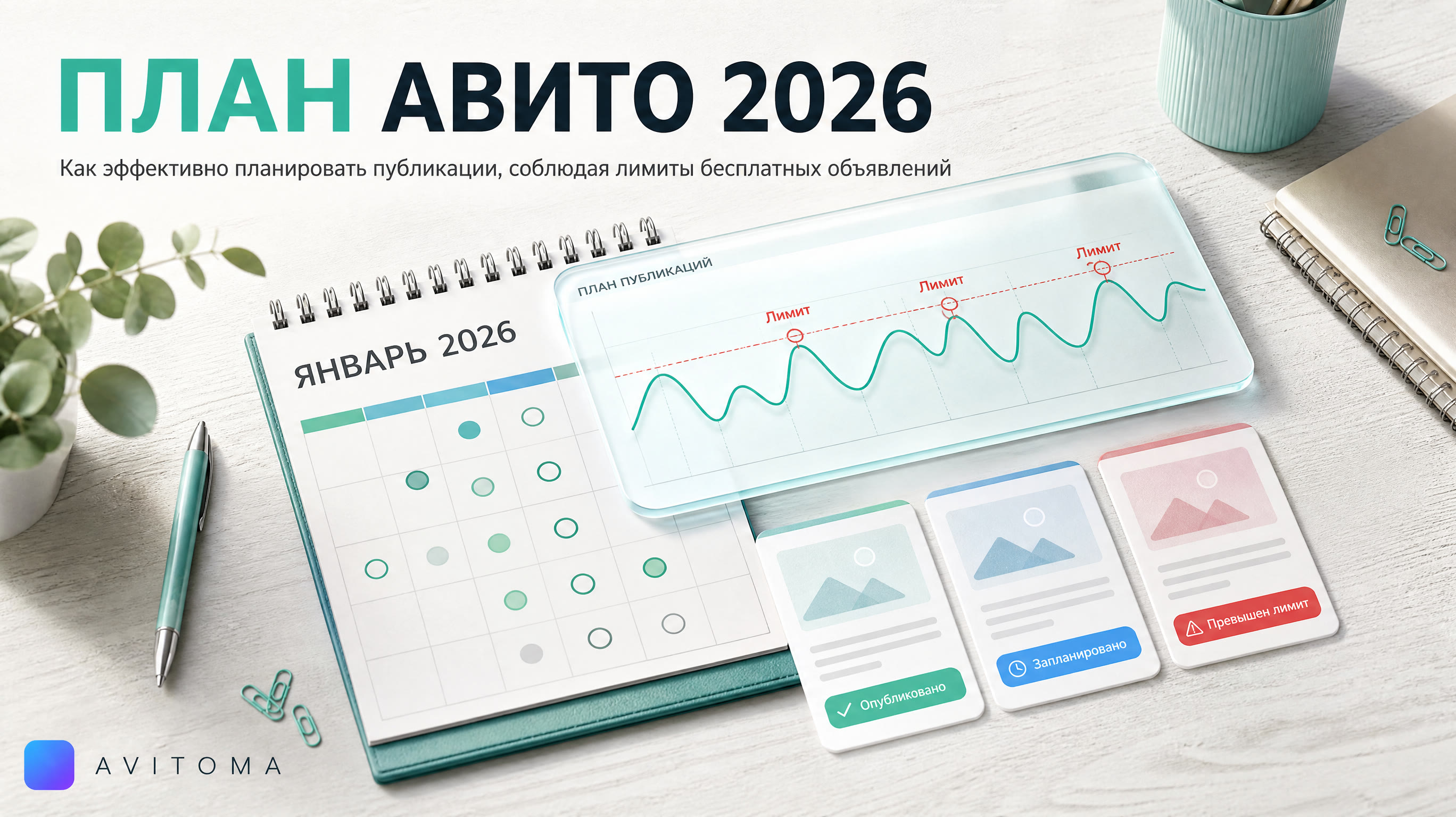 Лимиты бесплатных объявлений Авито в 2026: план