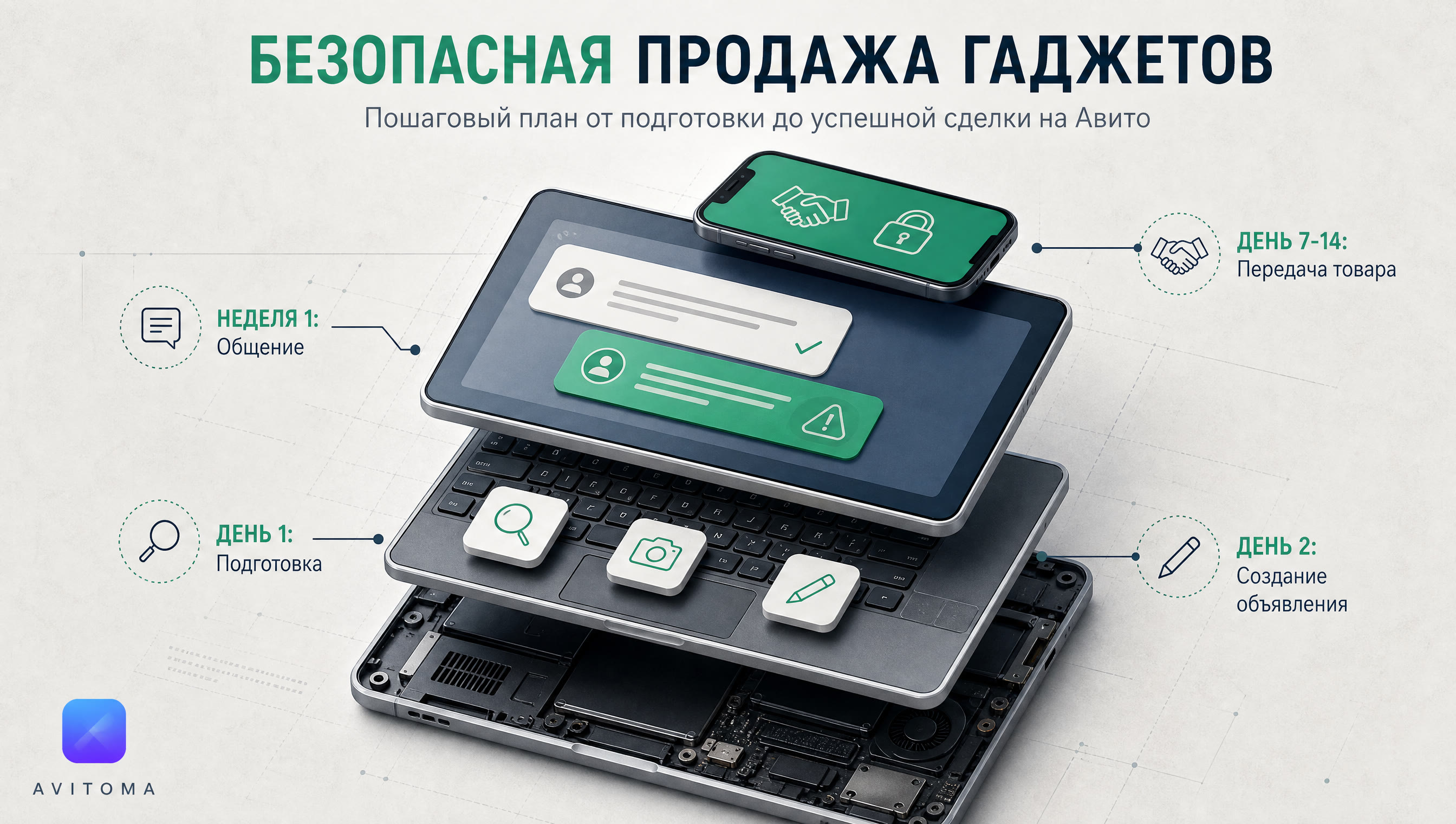 Ноутбуки и смартфоны на Авито: продаем безопасно и выгодно