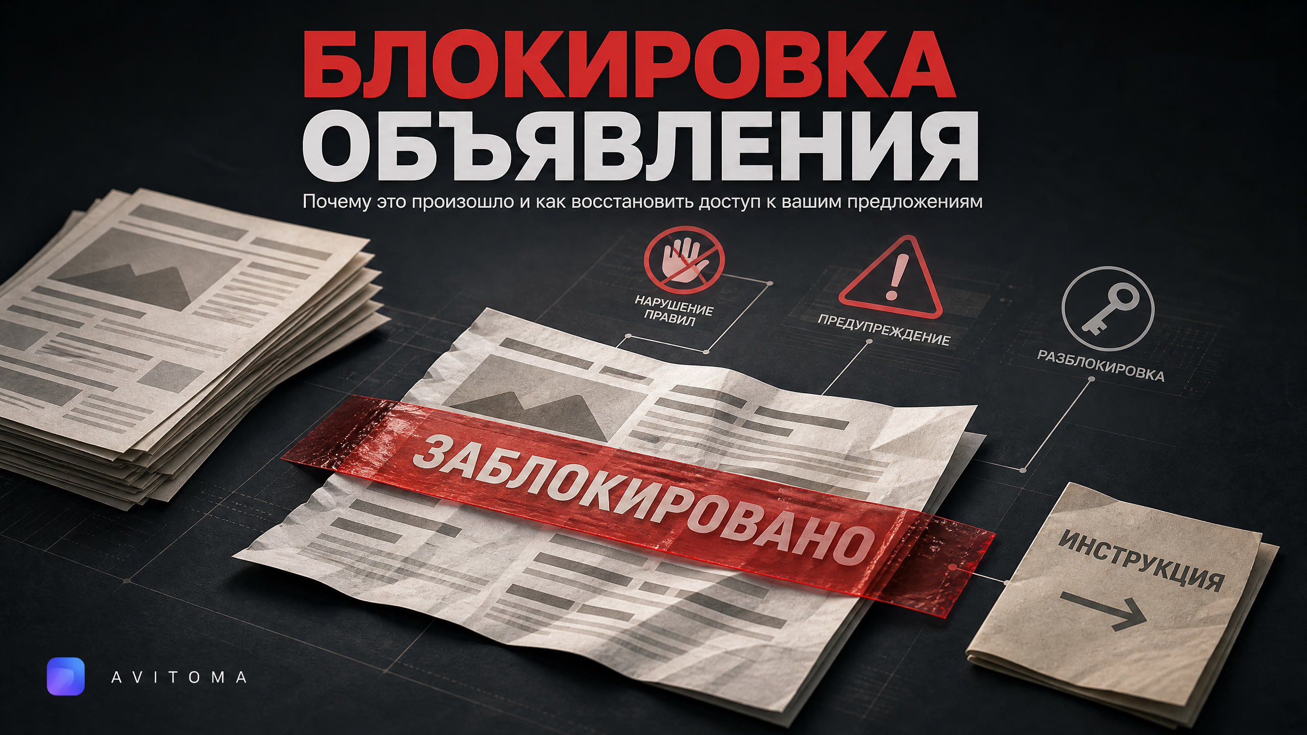 Заблокировали объявление на Авито: что делать и как избежать