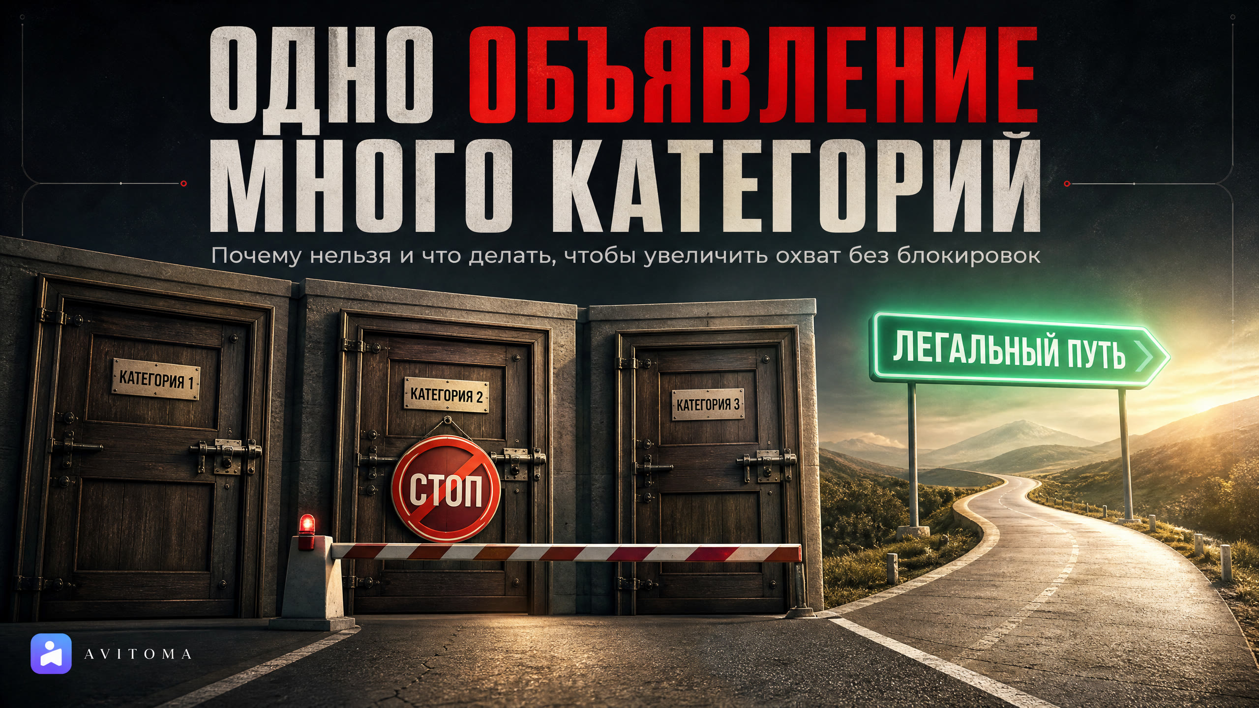 Авито: одно объявление в нескольких категориях в 2026
