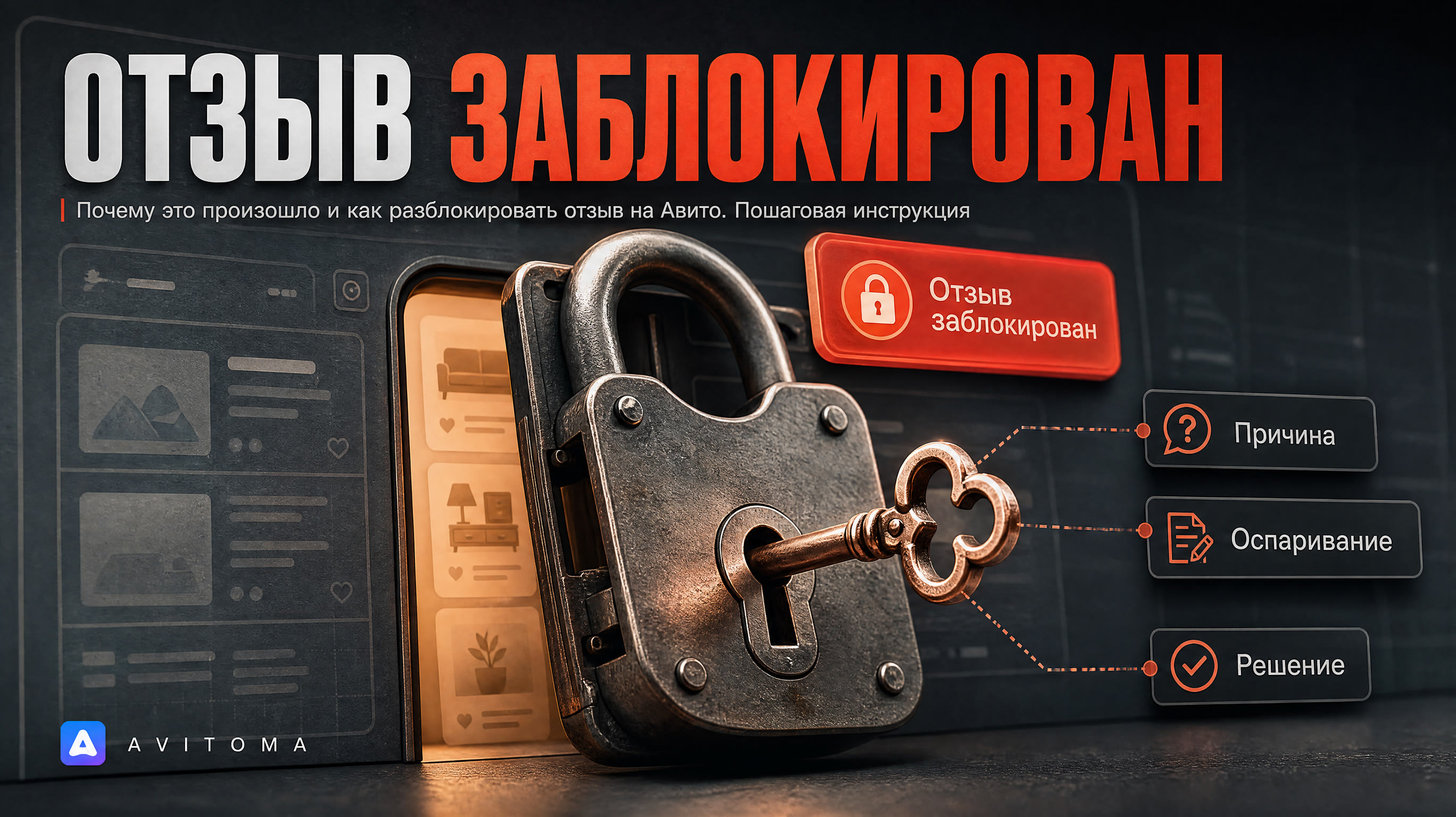 Что делать, если заблокировали отзыв на Авито: причины