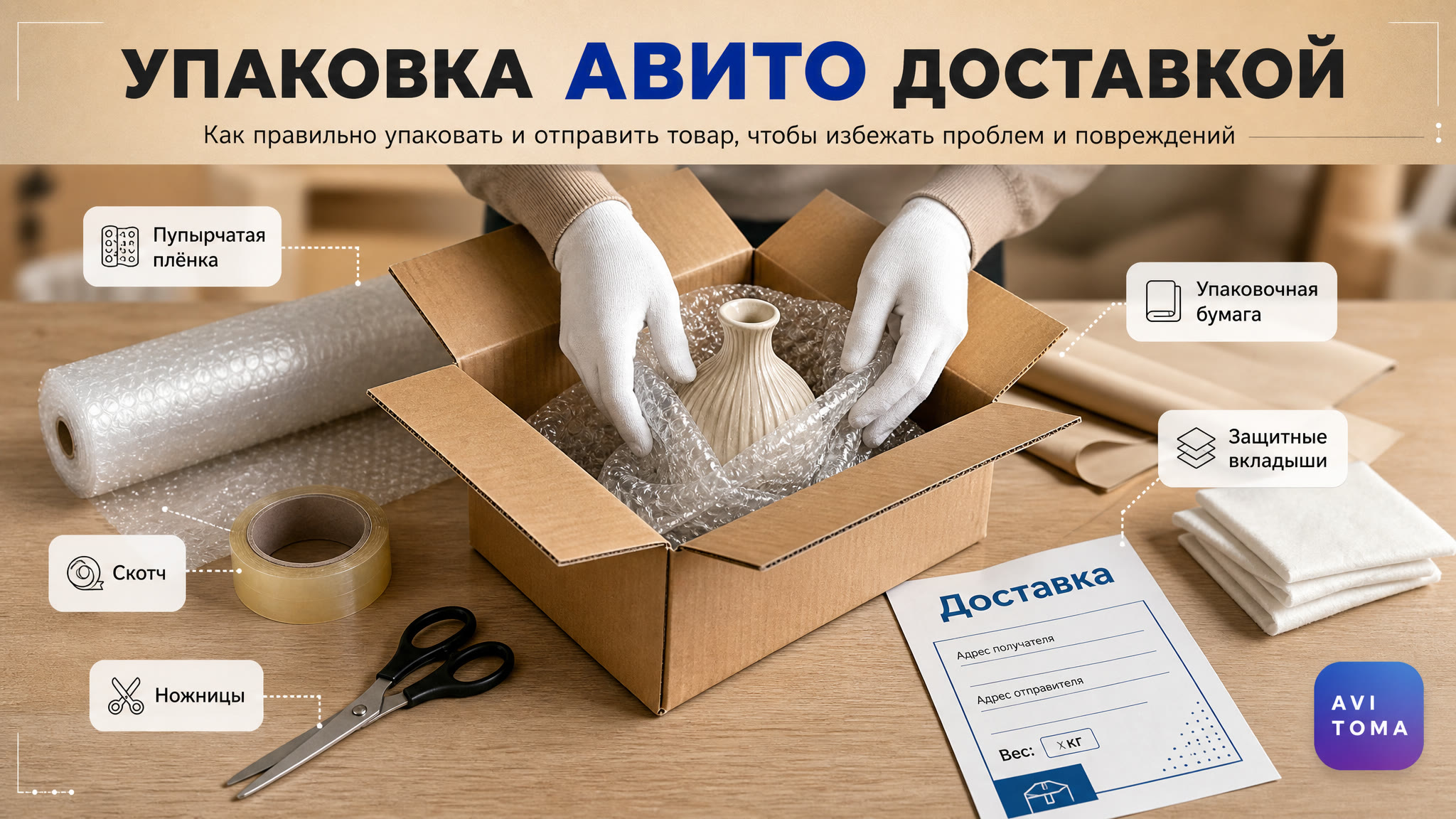 Упаковка и отправка товара Авито Доставкой: кейс