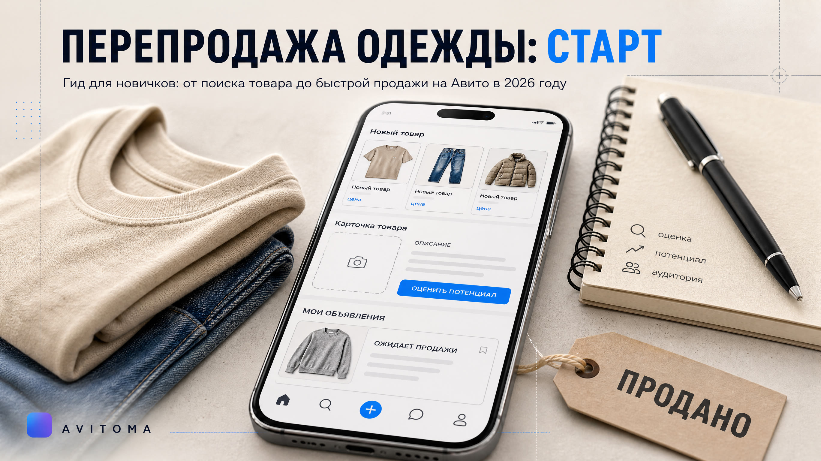 Перепродажа одежды на Авито 2026: гид для новичков