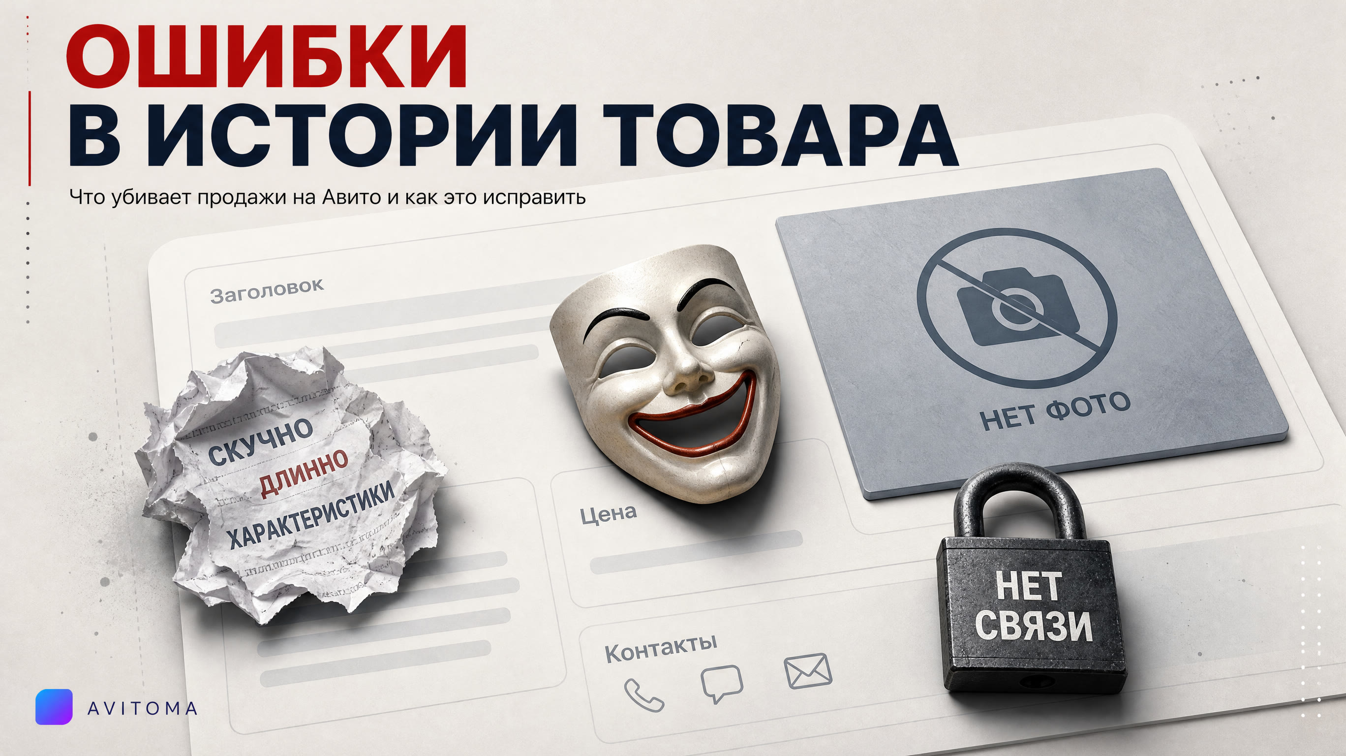 5 ошибок в истории товара на Авито, убивающих продажи