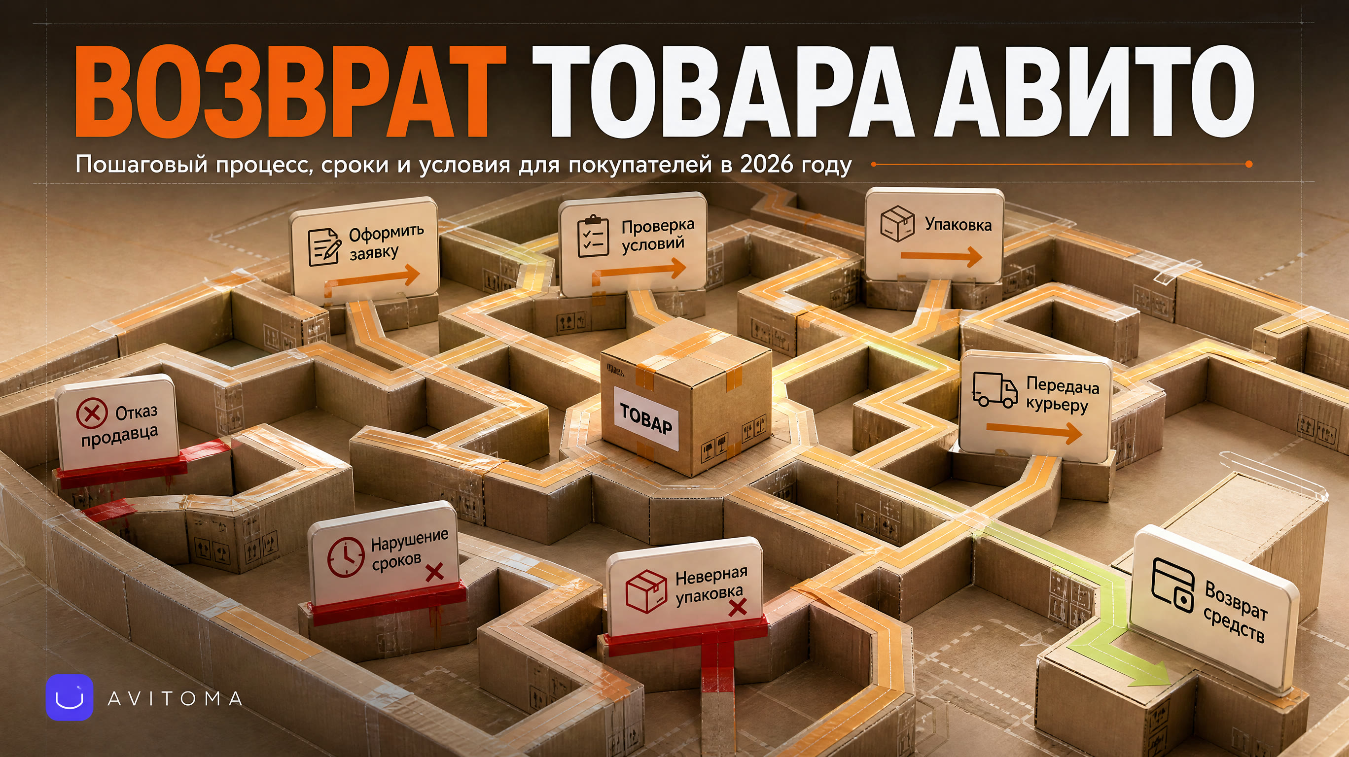 Возврат товара Авито Доставкой: полный гайд 2026