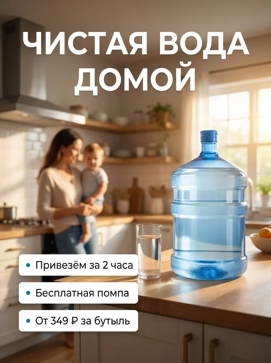 AI-карточка для Авито: Вода — лайфстайл кухня