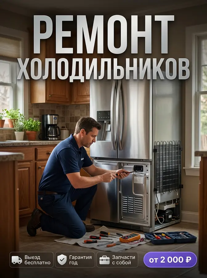 AI-карточка для Авито: Ремонт холодильников — на дому