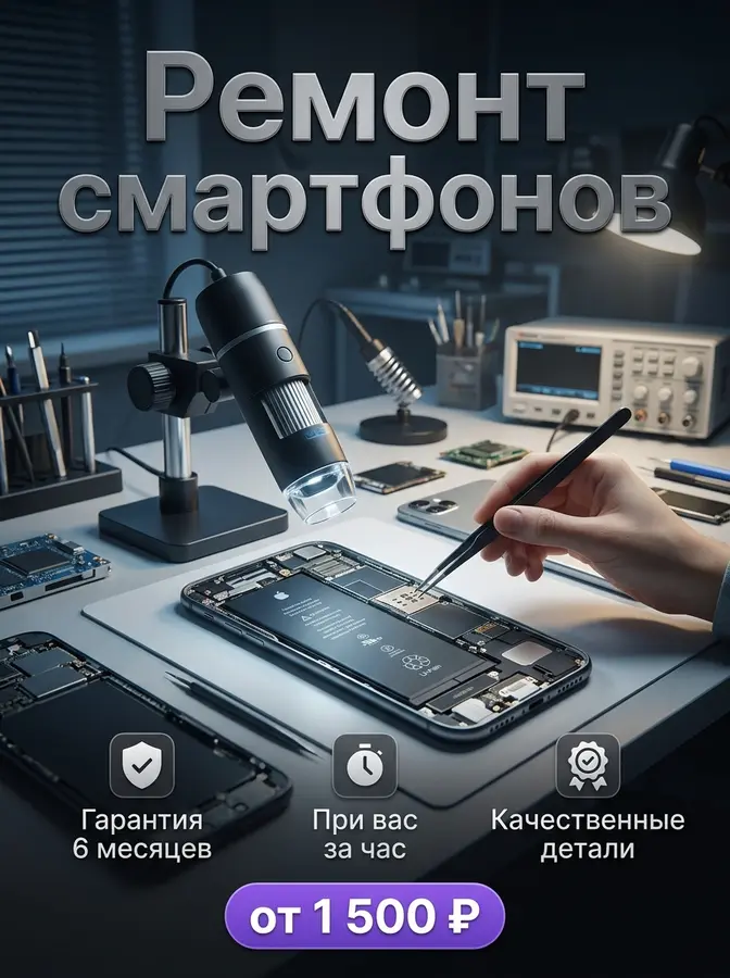AI-карточка для Авито: Ремонт смартфонов — мастерская