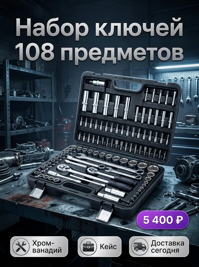 AI-карточка для Авито: Набор ключей — гараж
